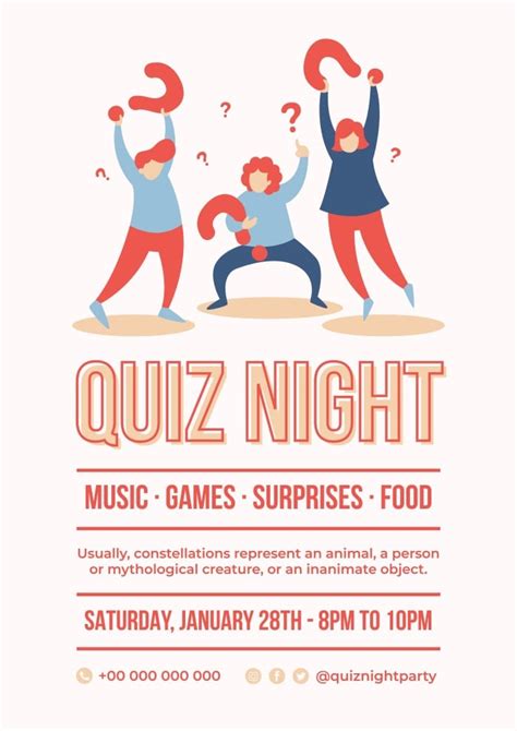 free quiz night poster template